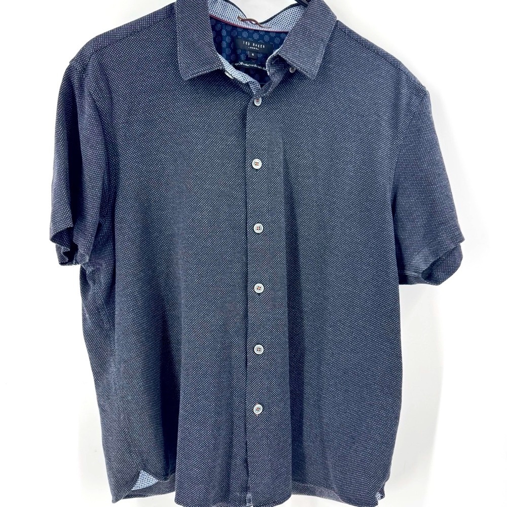 Ted Baker London Gray Button Down Polo Shirt‎